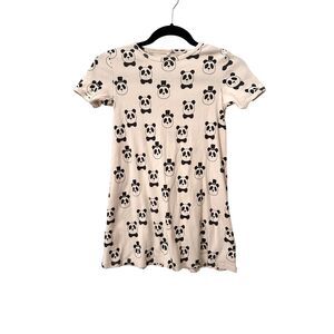 MINI RODINI Panda Print Girls‎ Dress Cream 7-9Y